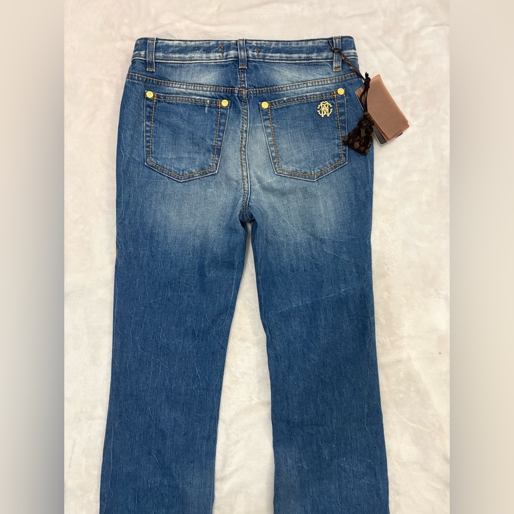 Classic Roberto Cavalli Women's Blue Bootcut Jeans - Picture 2 of 4